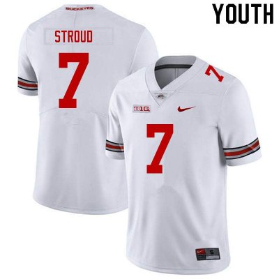 Youth Ohio State Buckeyes #7 C.J. Stroud White Nike NCAA College Football Jersey Black Friday IAL2144PW